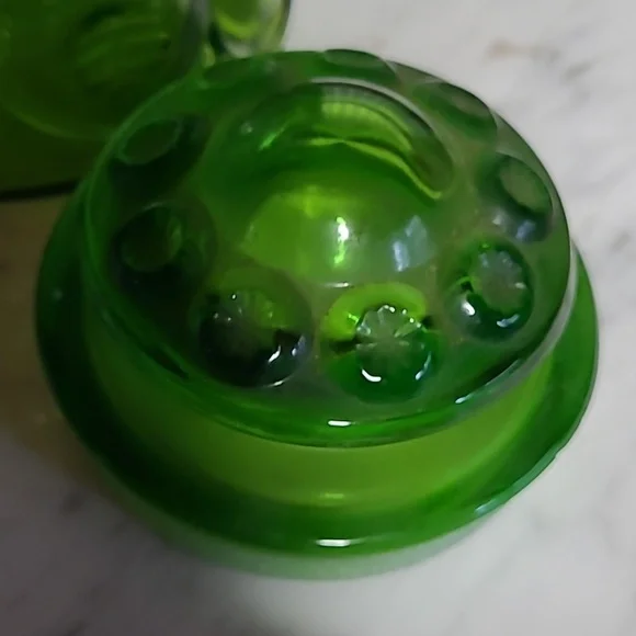 Emerald Green Moon Ans Stars Glass Jar with Lid (111) - Picture 4 of 4